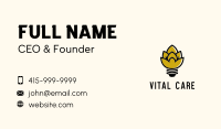 Malt Lightbulb Craft Distillery Business Card Design