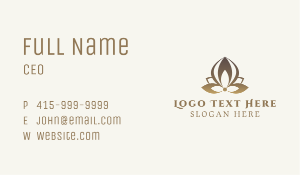 Beauty Wellness Lotus Business Card Design Image Preview