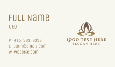 Beauty Wellness Lotus Business Card Image Preview