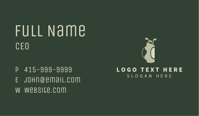 Golf Club Staff Bag Business Card Image Preview