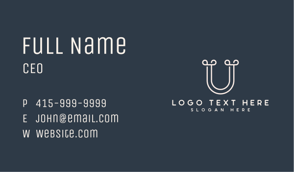 Generic Loop Letter U Business Card Design Image Preview