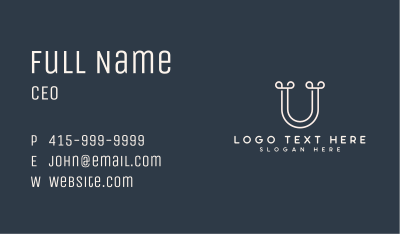 Generic Loop Letter U Business Card Image Preview