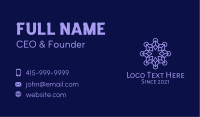 Purple Star Snowflake Business Card Image Preview