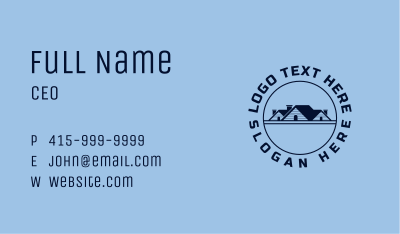 Home Property Roofing Badge Business Card Image Preview