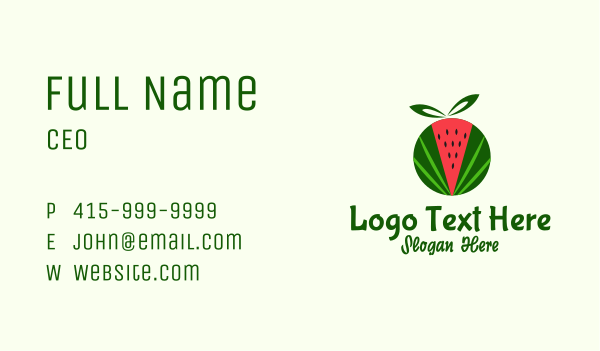Watermelon Fruit Gift Business Card Design Image Preview