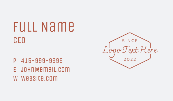 Simple Cafe Signage  Business Card Design Image Preview