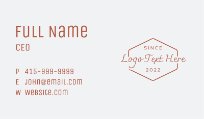 Simple Cafe Signage  Business Card Image Preview