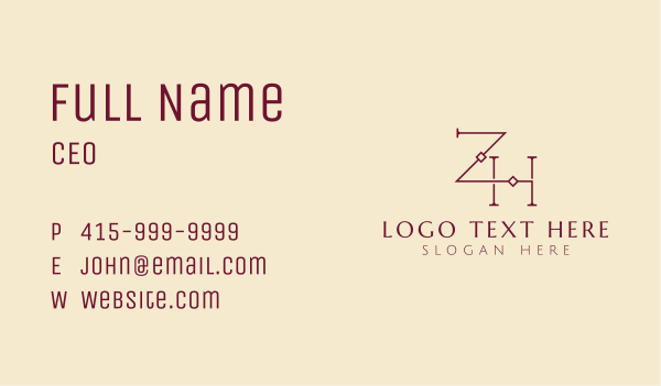 Jewelry Designer Monogram Business Card Design Image Preview