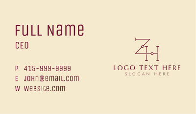 Jewelry Designer Monogram Business Card Image Preview