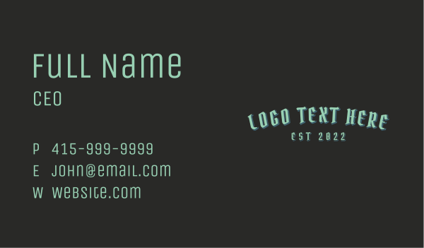 Classic Boutique Wordmark Business Card Design Image Preview