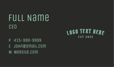Classic Boutique Wordmark Business Card Image Preview