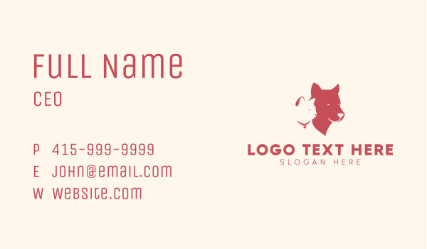 Cute Cat Dog Business Card Design Image Preview