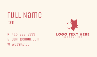 Cute Cat Dog Business Card Image Preview
