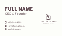Writer Feather Quill Pen Business Card Design