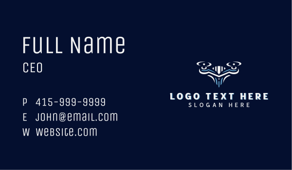 Aerial Drone Technology Business Card Design Image Preview