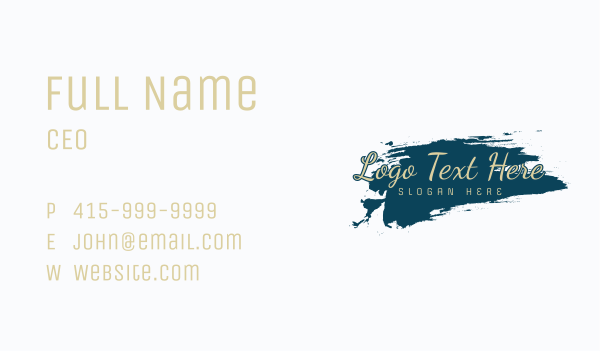 Brush Paint Script Wordmark Business Card Design Image Preview