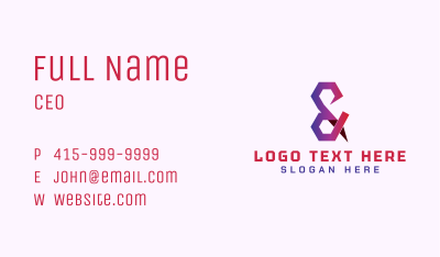 Modern Ampersand Type Business Card Image Preview