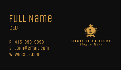 Regal Crown Shield Business Card Image Preview