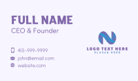 Gradient Startup Letter N Business Card Image Preview