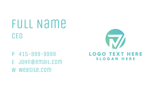 Geometric PD Badge Business Card Design Image Preview