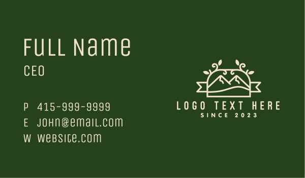Outdoor Mountain Camp  Business Card Design Image Preview
