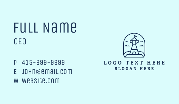 Sky Lighthouse Turret  Business Card Design Image Preview