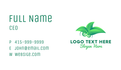 Green Leaf  Vines Business Card Image Preview