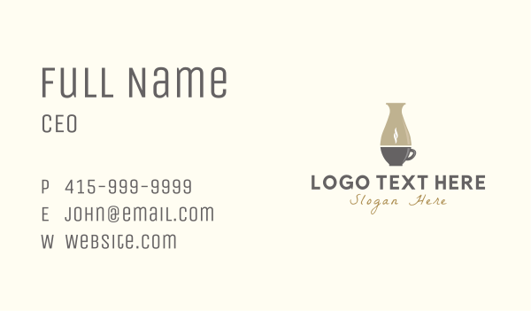 Pottery Coffee Shop Business Card Design Image Preview