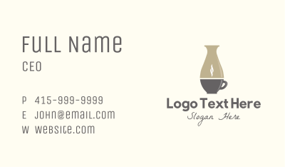 Pottery Coffee Shop Business Card