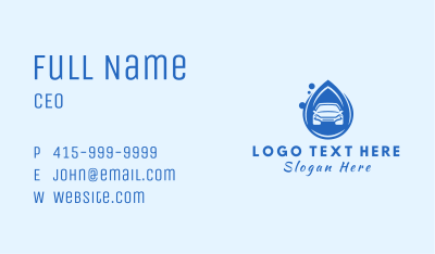 Droplet Car Garage Business Card Image Preview