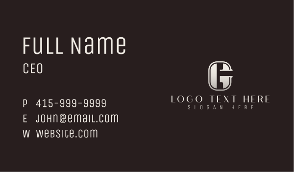 Elegant Vintage Classic Letter G Business Card Design Image Preview