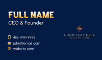 Electric Thunder Bolt Business Card Image Preview