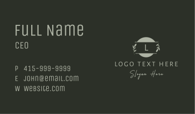 Nature Plant Badge Business Card Image Preview