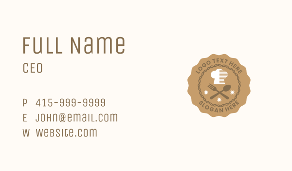 Chef Gourmet Restaurant Business Card Design Image Preview