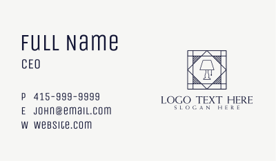 Antique Frame Lamp Business Card Image Preview