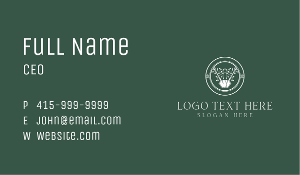 Gardening Vine Shovel Business Card Design Image Preview