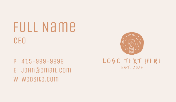 Scented Candle Glow Business Card Design Image Preview