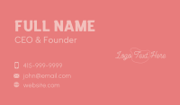 Beauty Feminine Wordmark Business Card Image Preview