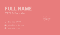 Beauty Feminine Wordmark Business Card Image Preview