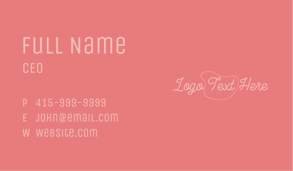 Beauty Feminine Wordmark Business Card Design Image Preview