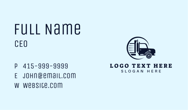 Freight Delivery Truck Business Card Design Image Preview