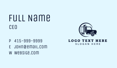 Freight Delivery Truck Business Card Image Preview
