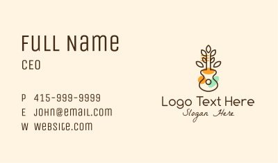 Ukulele Plant Business Card Image Preview