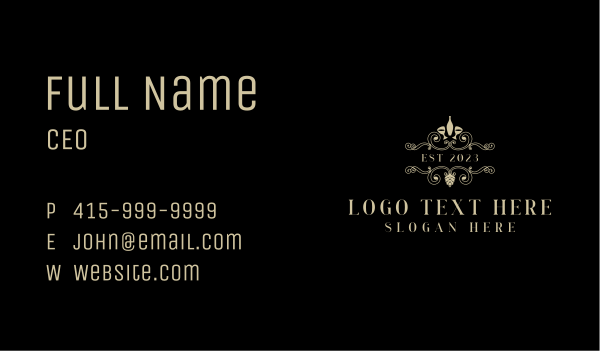 Luxury Fine Dining Winery Business Card Design Image Preview