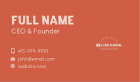 Quirky Fun Wordmark Business Card Image Preview