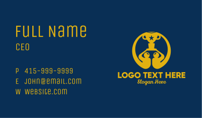Gold Trophy Circle Business Card