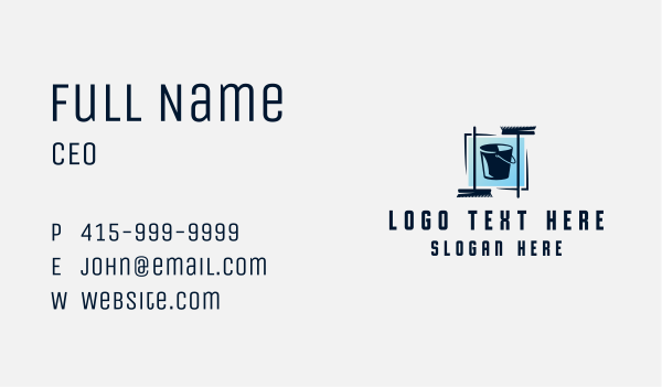Mop Bucket Housekeeping Business Card Design Image Preview