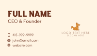 Sitting Brown Dog  Business Card Preview