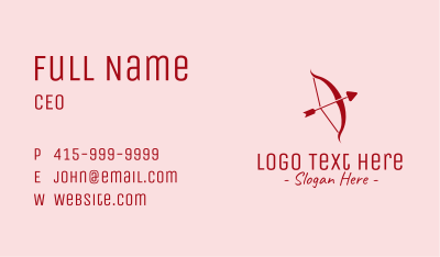 Red Cupid Arrow Business Card
