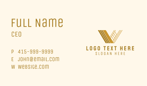 Professional Corporate Firm Letter V Business Card Design Image Preview